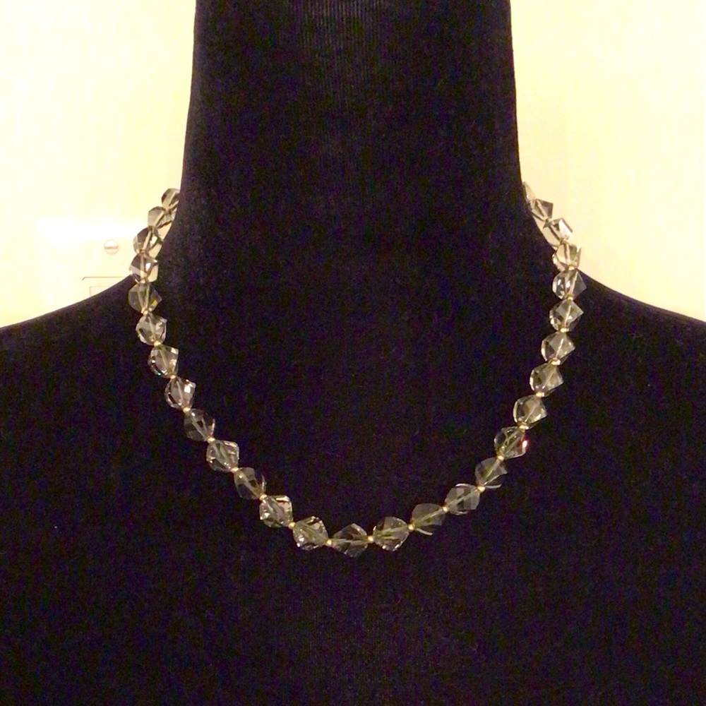 NEW! Facetted Green Crystal 17-Inch Necklace